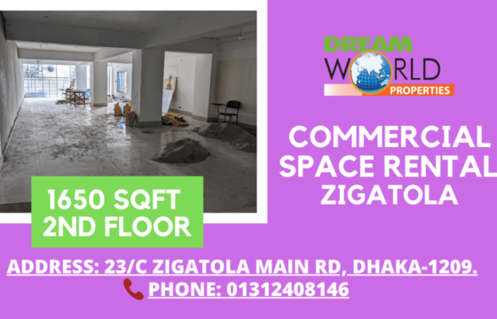 1650 SFT SPACE FOR RENT ZIGATOLA MAIN RD